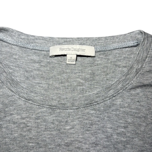 Favorite Daughter The Ribbed Top Gray Size Extra Large - Picture 5 of 7